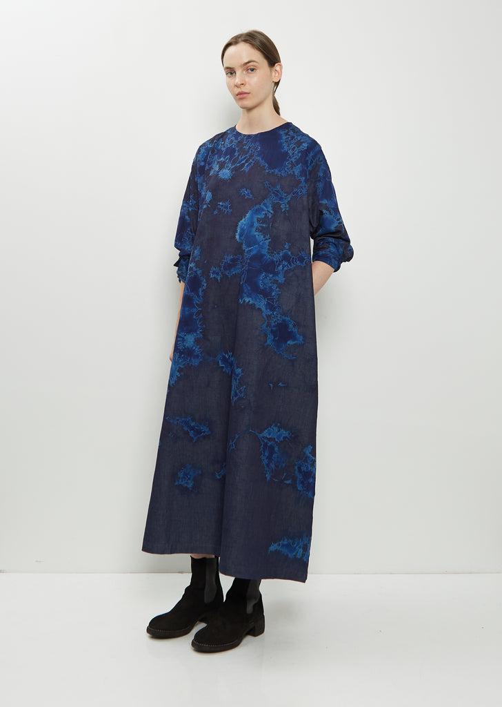 Pima Cotton Denim Wide Pullover Dress