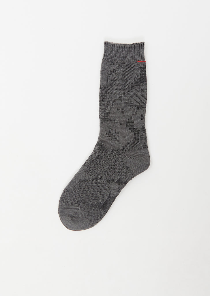 Stitch Garden Socks — Gray