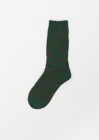 Stitch Garden Socks — Green