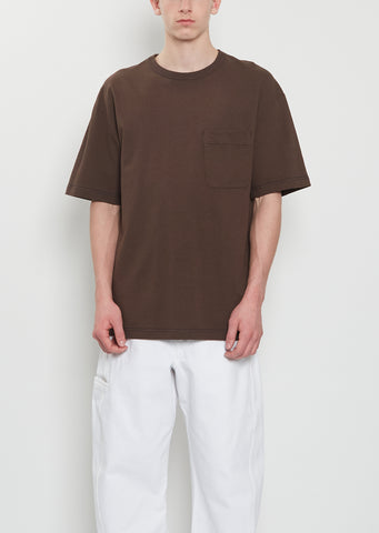 Boxy Cotton Linen T-Shirt — Ristretto