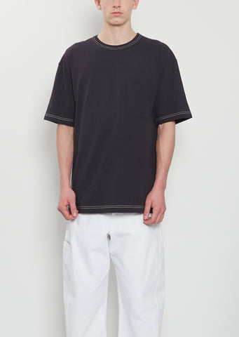 Boxy Cotton Linen T-Shirt — Urchin