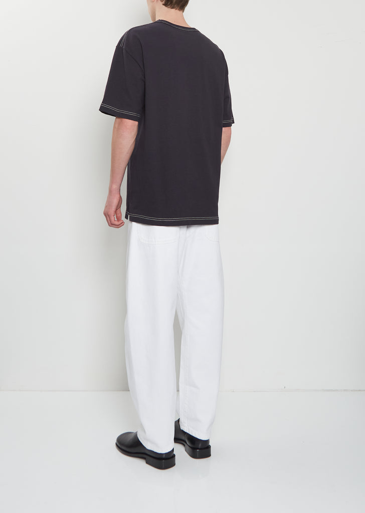 Boxy Cotton Linen T-Shirt — Urchin