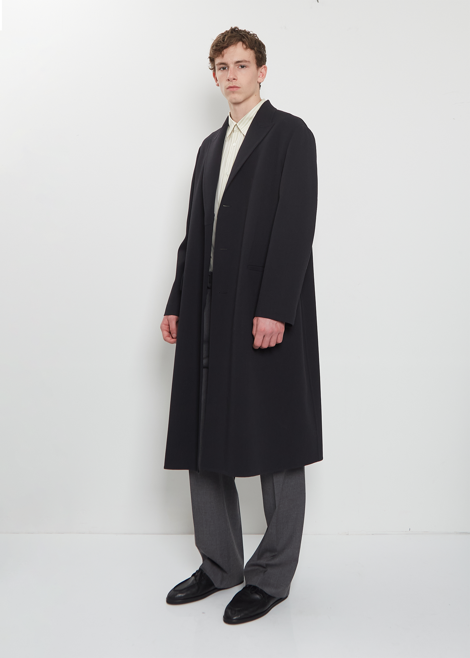 Structured Wool Hand-Sewn Coat – La Garçonne Structured Wool Hand-Sewn Coat – La Garçonne