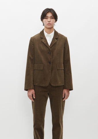 Flap Pocket Cotton Blazer