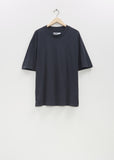 Cotton Linen Simple T-Shirt  — Black