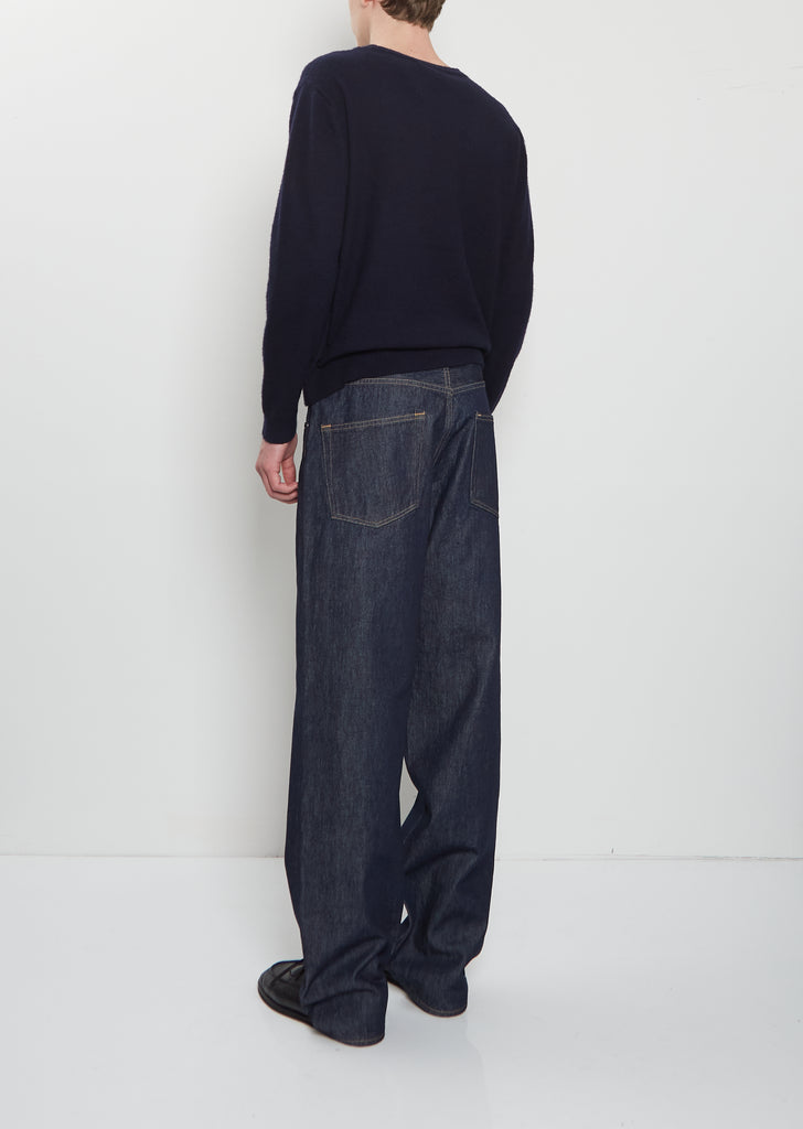 Hard Twist Denim Wide Pants