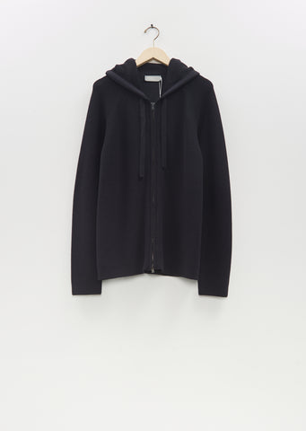 Merino Wool Zip Through Hoodie
