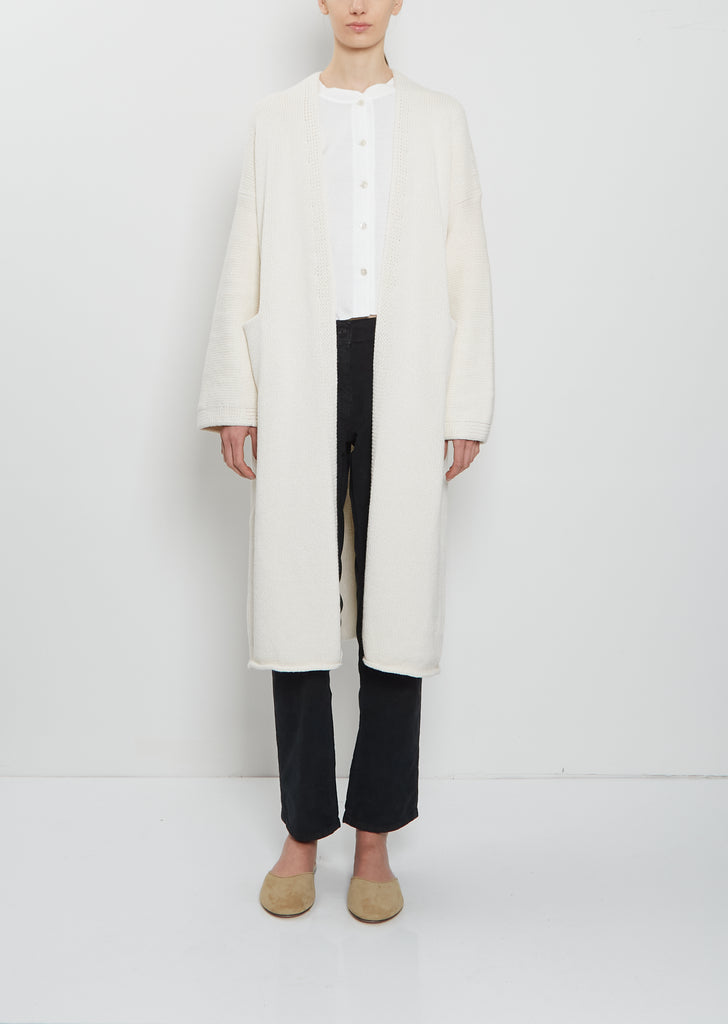 Pima Cotton Long Open Cardigan