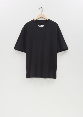 Cotton Linen Simple T-Shirt  — Black