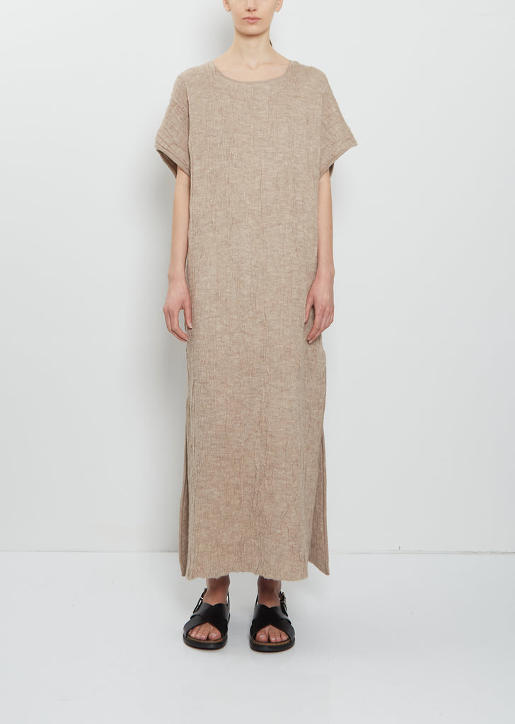 Alpaca Silk Gauze Caftan Dress