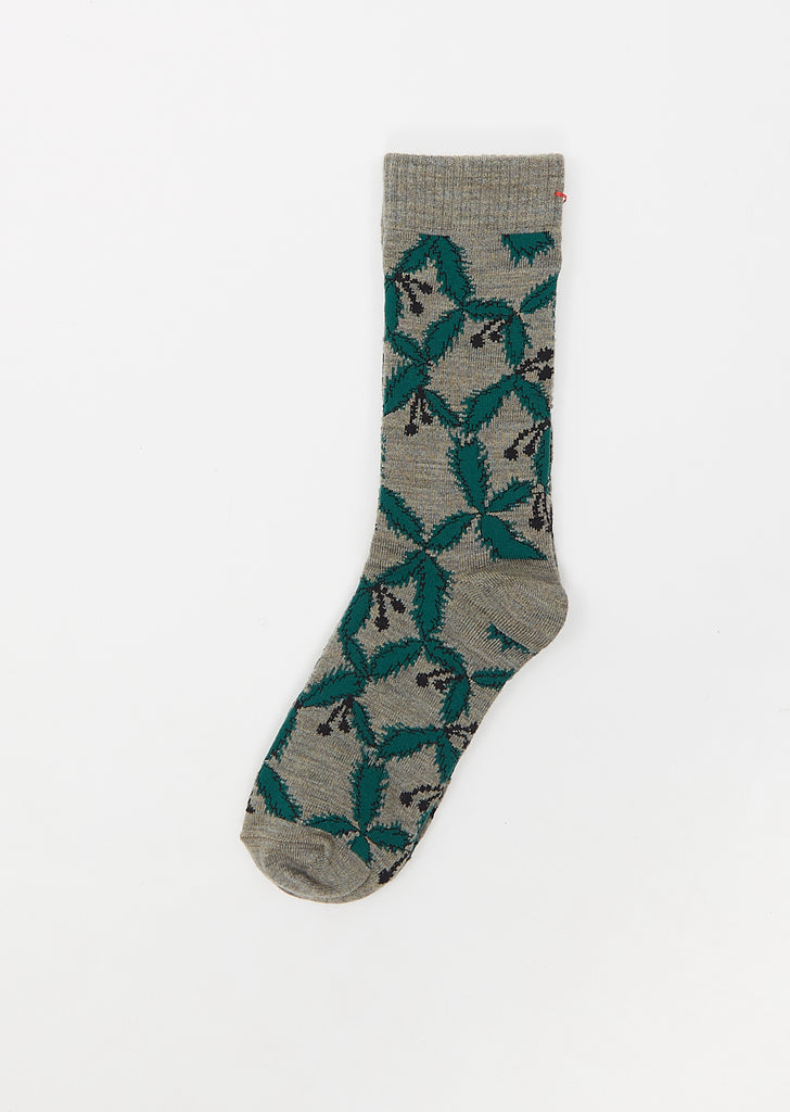 Single Leaf Socks — Gray