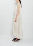 Sheer Cotton Silk Pleats Dress
