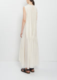 Sheer Cotton Silk Pleats Dress