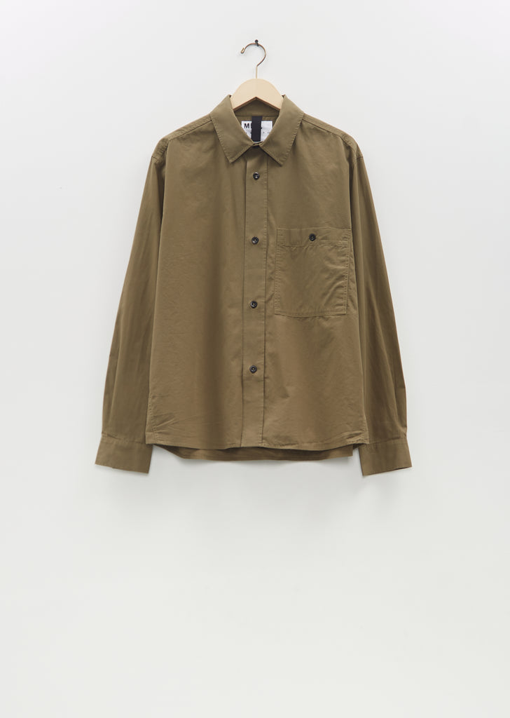 Organic Cotton Overall Shirt — Khaki Green