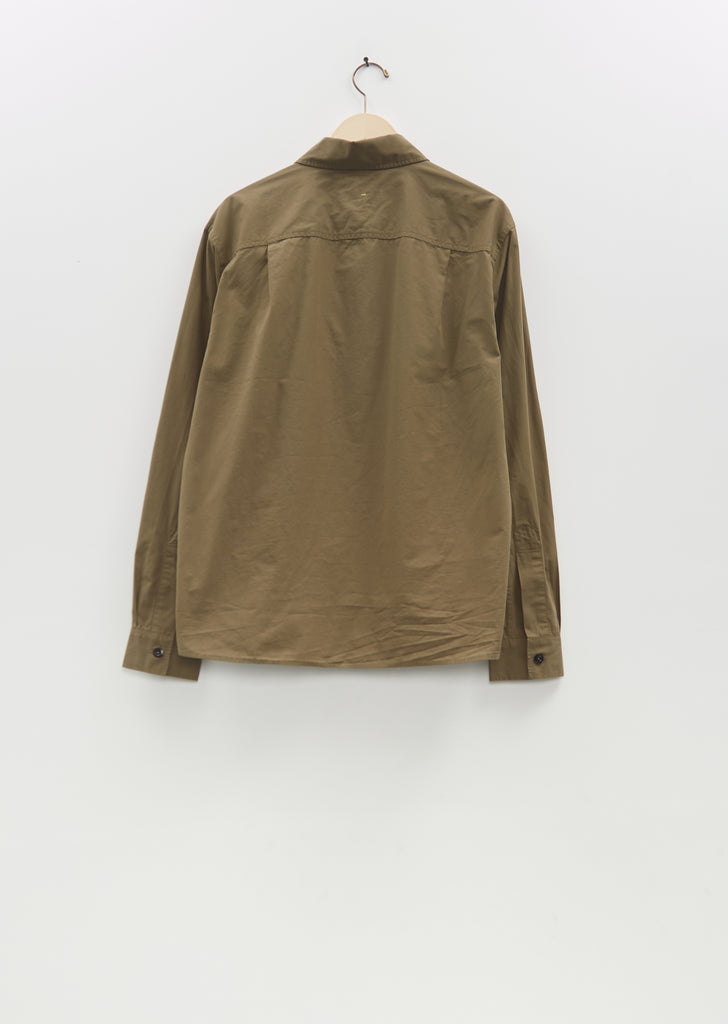 Organic Cotton Overall Shirt — Khaki Green