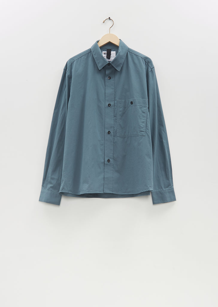 Organic Cotton Overall Shirt — Mineral Blue