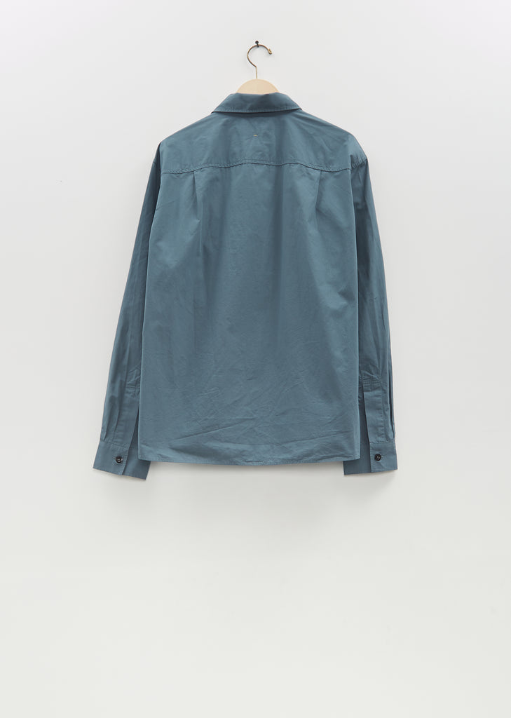 Organic Cotton Overall Shirt — Mineral Blue