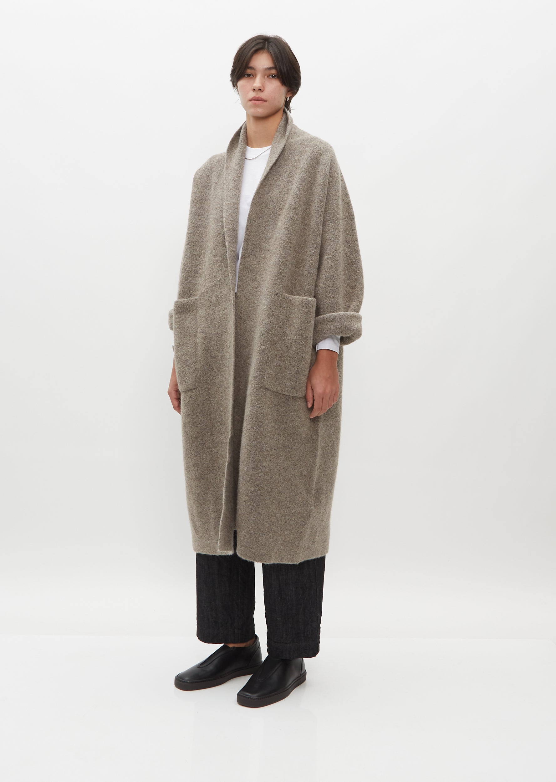 louren doubleface muffler wool coat-