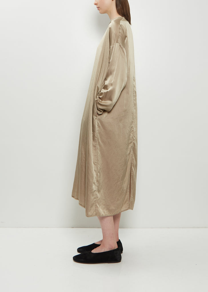 Silk Cotton T-Dress  — Marron Glace