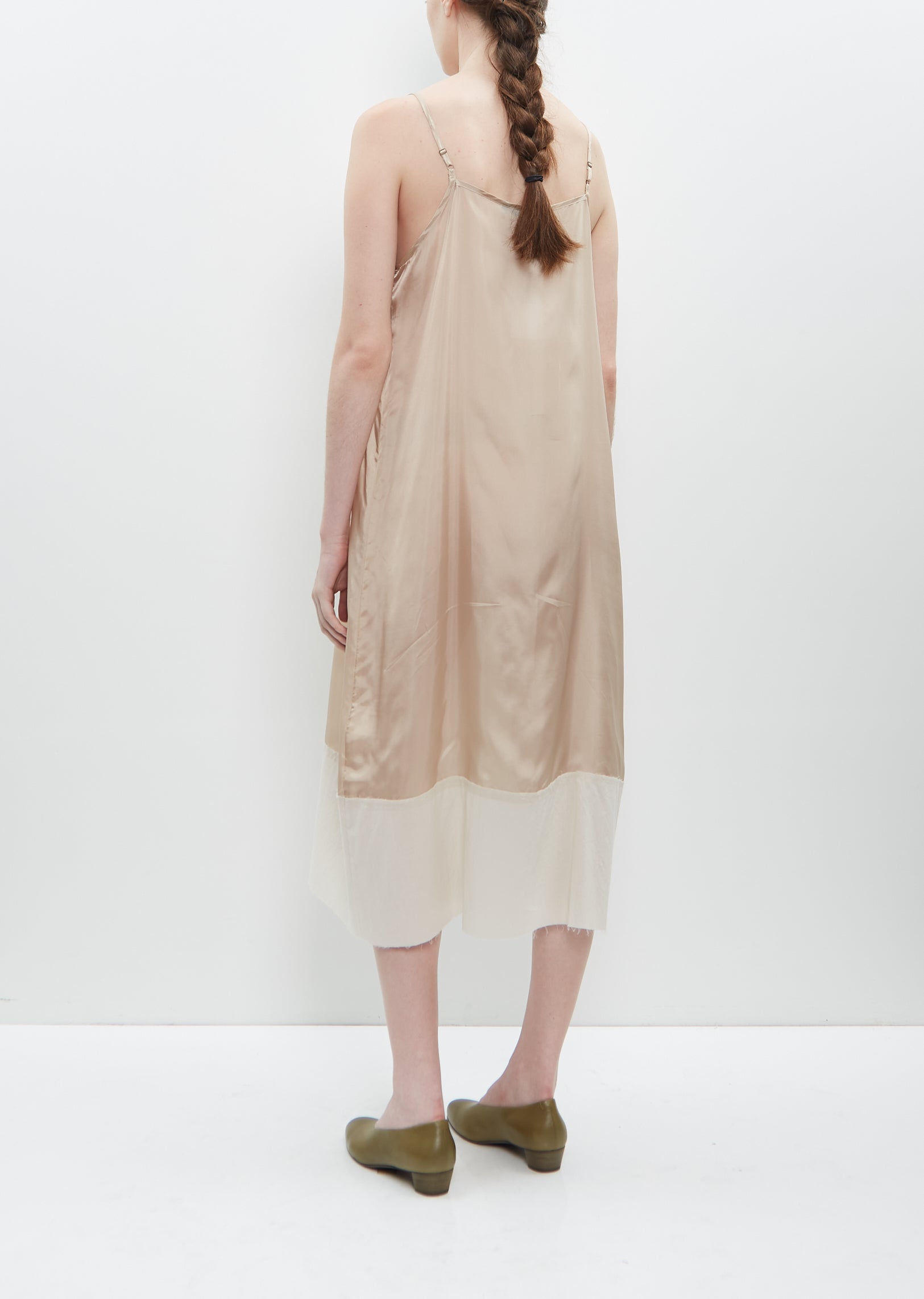 Cupro Slip Under Dress Beige La Garonne Cupro Slip Under Dress Beige La Garonne