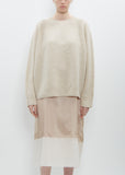 Cashmere Crew Neck Knit Pullover — Natural