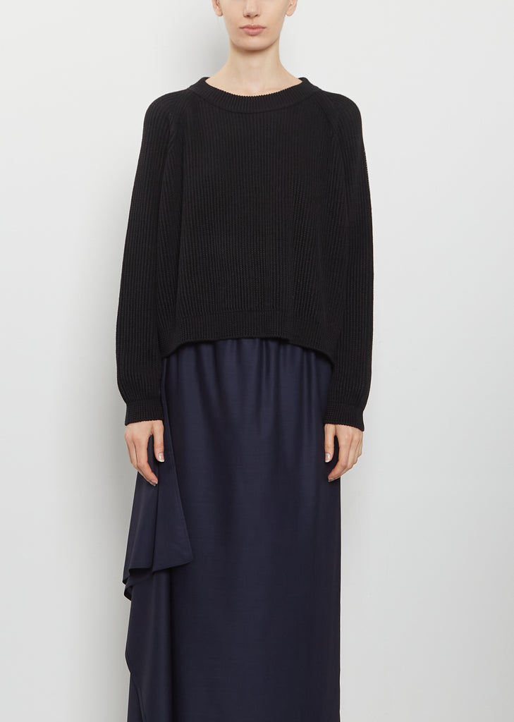 Ribbed Linen Cashmere Silk Sweater