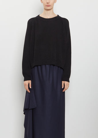 Ribbed Linen Cashmere Silk Sweater