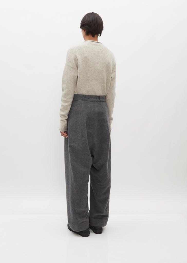 Brushed Alpaca and Wool Trousers