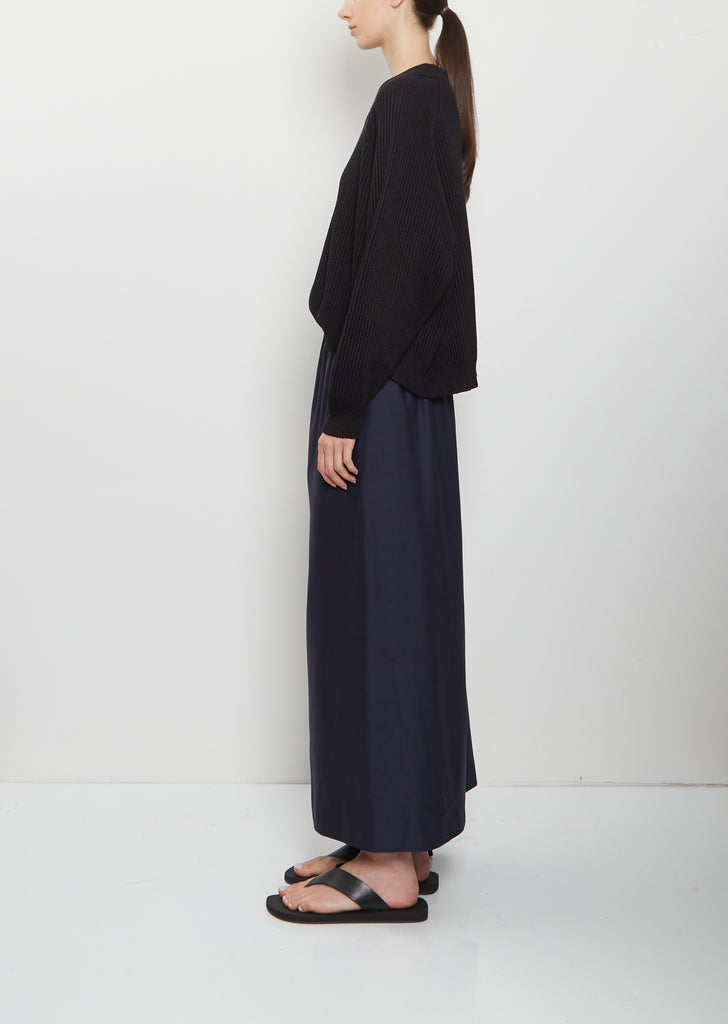 Ribbed Linen Cashmere Silk Sweater