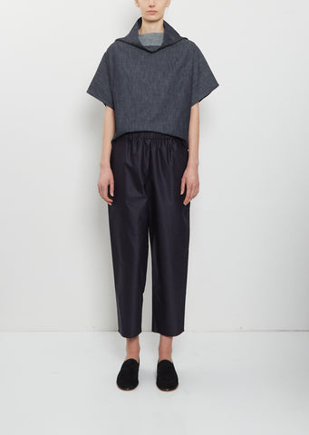 Carrot Cotton Pants — Midnight