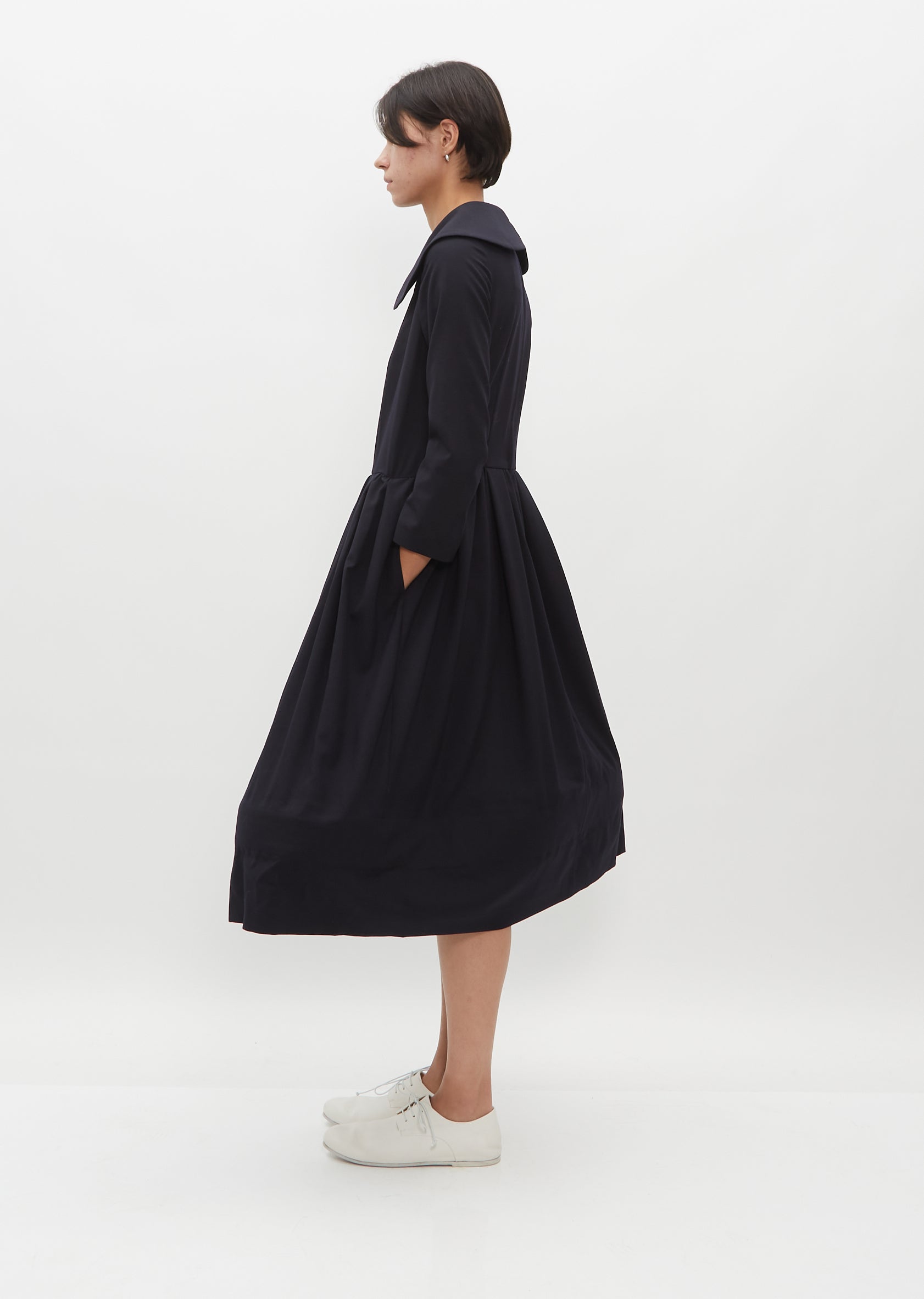 oversized wool dress Oversized Collar Wool Dress La Garonne