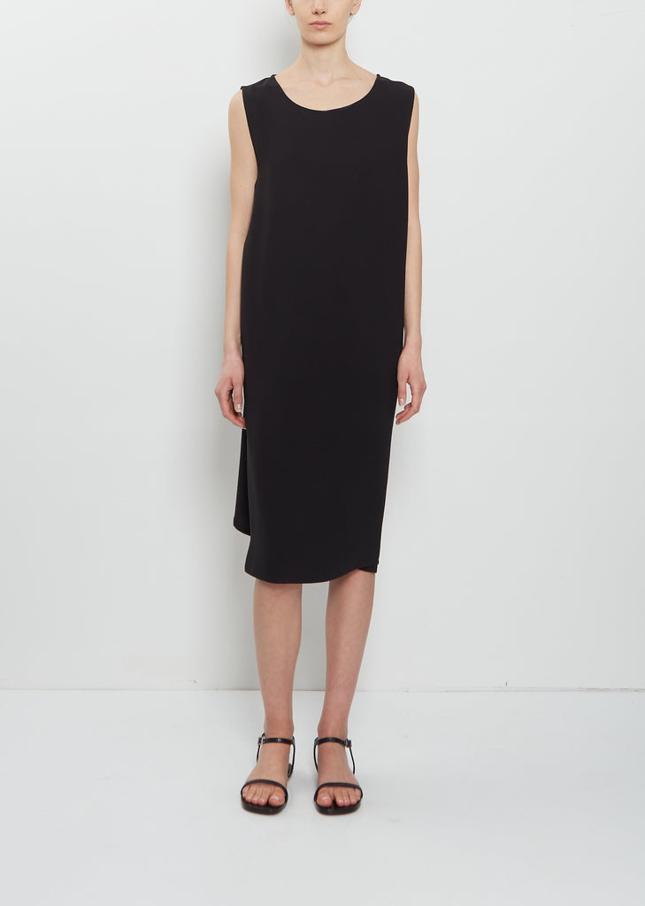 Drape Back Silk Dress