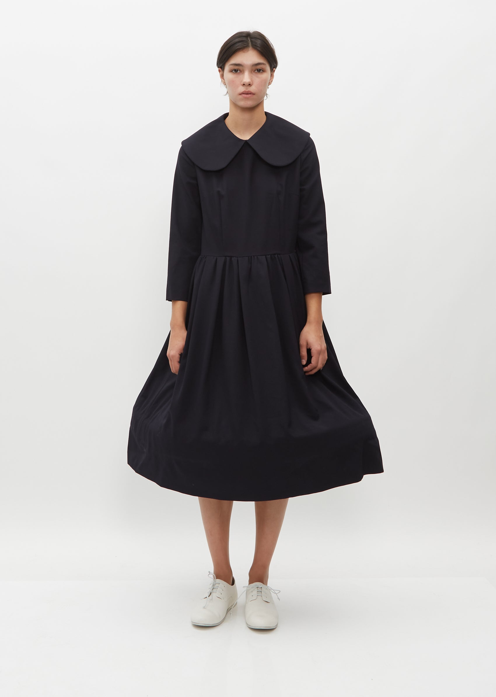 Oversized Collar Wool Dress – La Garçonne Oversized Collar Wool Dress – La Garçonne