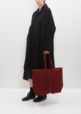 Washed Canvas 6 Pockets Tote M — Burgundy