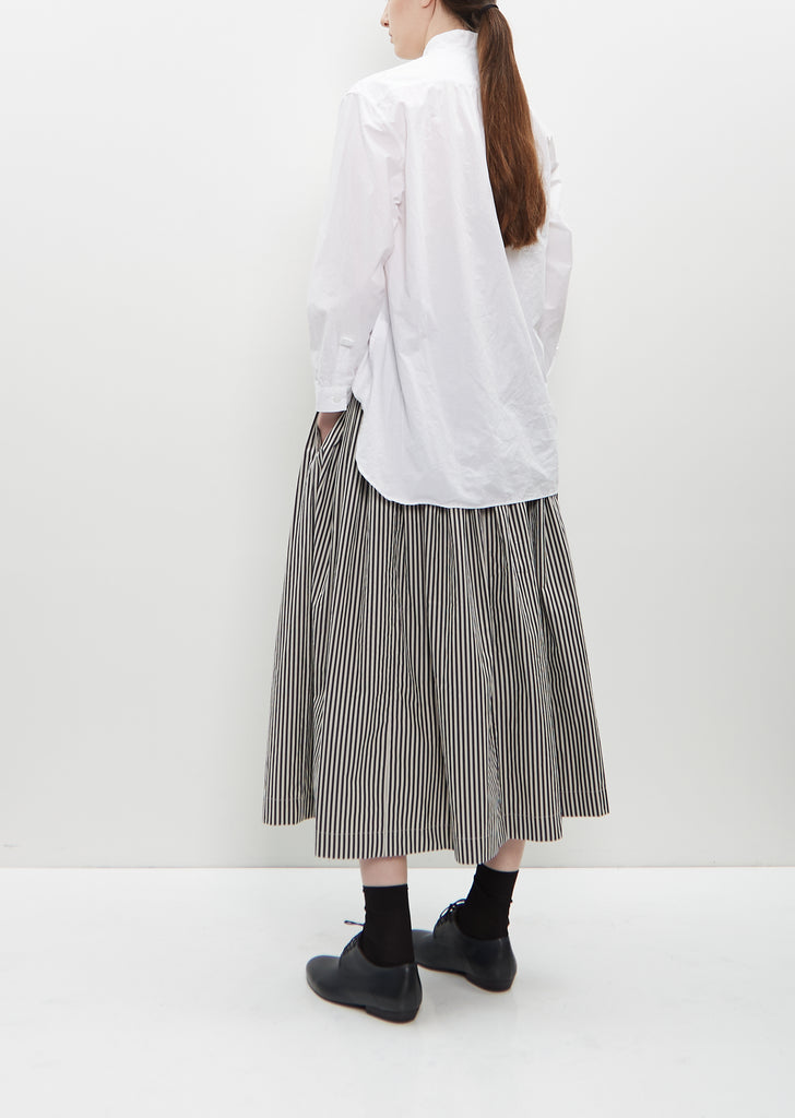 Farmer Skirt — Black Stripe