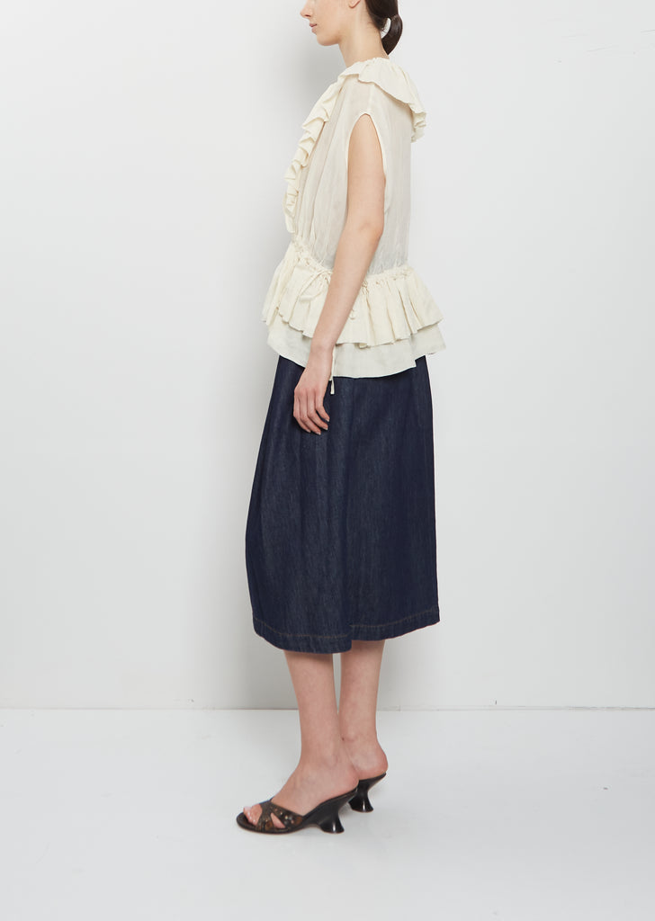 Cally Ruffles Ramie Top