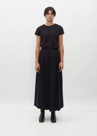 Quarterly Wool Skirt — Irregular Stripe