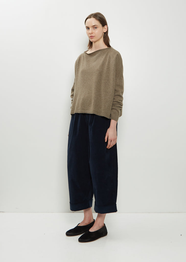 Cashmere Boatneck Sweater — Marron Glace