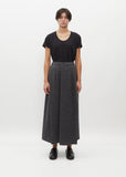 Quarterly Wool Skirt — Grey Tartan