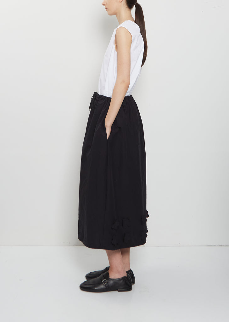 Paper Cotton Flower Back Skirt