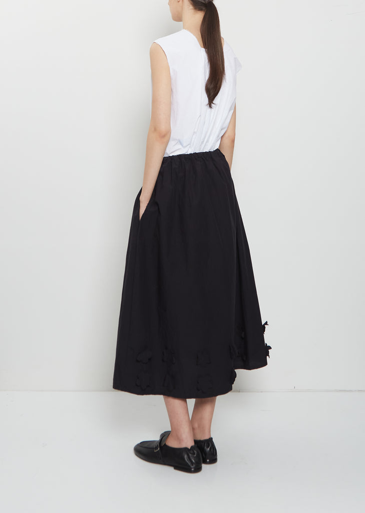 Paper Cotton Flower Back Skirt