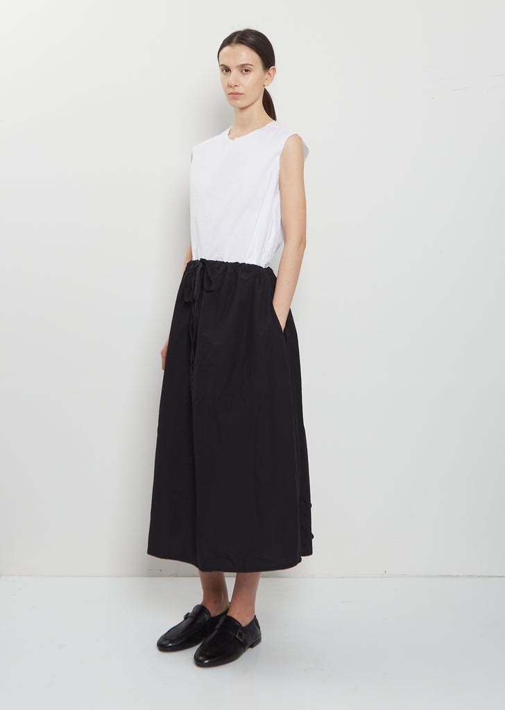 Paper Cotton Flower Back Skirt