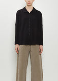Heavy Jersey Polo Top — Black