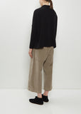 Heavy Jersey Polo Top — Black