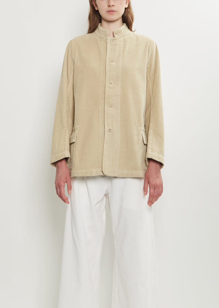 Pina Cotton Velvet Jacket — Cemento