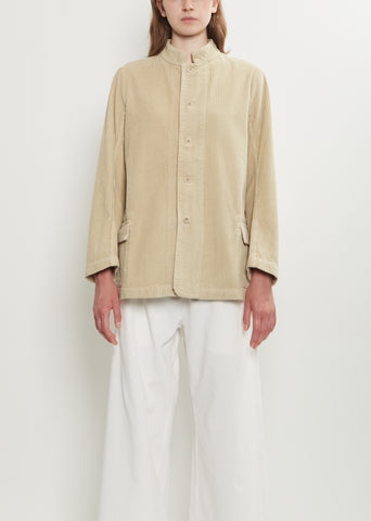 Pina Cotton Velvet Jacket — Cemento
