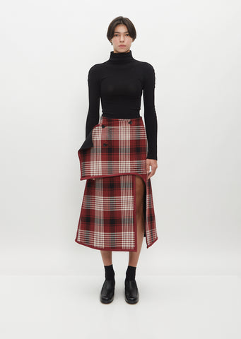 Counterpoint Check Cotton Wool Skirt