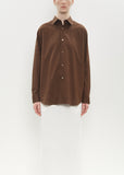 Washed Finx Typewriter Shirt — Dark Brown