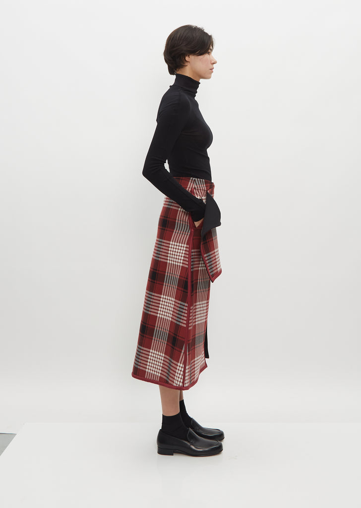 Counterpoint Check Cotton Wool Skirt