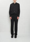 Wool Tapered Pants — Black